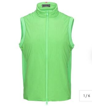 NWT G/Fore Vest Mens Medium The Maverick Hybrid Stretch Vest Lime Green Golf NWT
